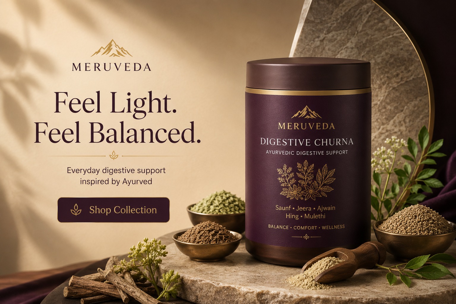 MeruVeda premium wellness poster